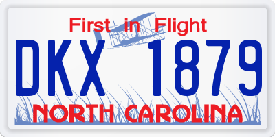 NC license plate DKX1879