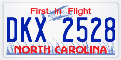 NC license plate DKX2528