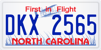 NC license plate DKX2565