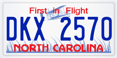 NC license plate DKX2570