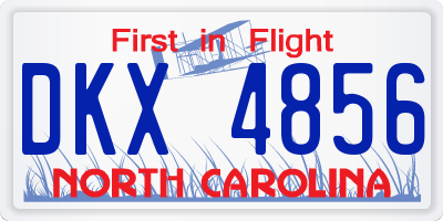 NC license plate DKX4856