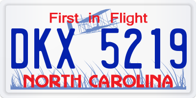 NC license plate DKX5219