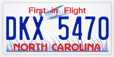 NC license plate DKX5470