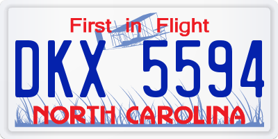 NC license plate DKX5594