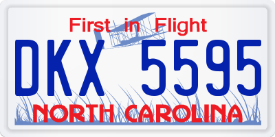 NC license plate DKX5595