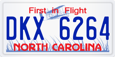 NC license plate DKX6264
