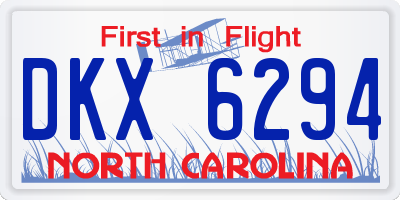NC license plate DKX6294