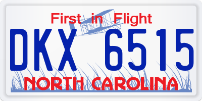 NC license plate DKX6515