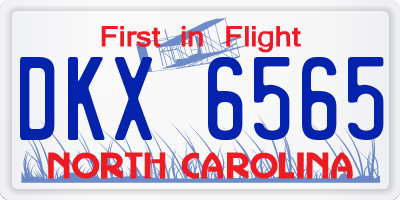 NC license plate DKX6565
