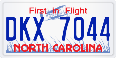 NC license plate DKX7044