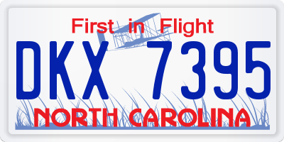 NC license plate DKX7395
