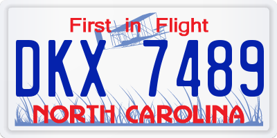 NC license plate DKX7489