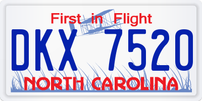 NC license plate DKX7520