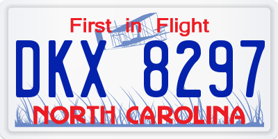 NC license plate DKX8297