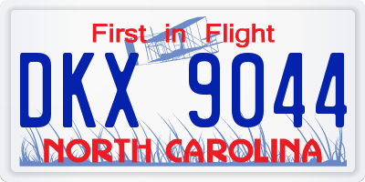 NC license plate DKX9044