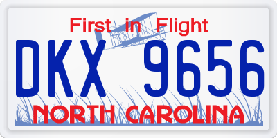 NC license plate DKX9656