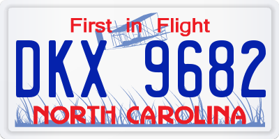 NC license plate DKX9682