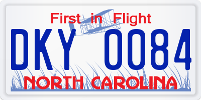NC license plate DKY0084
