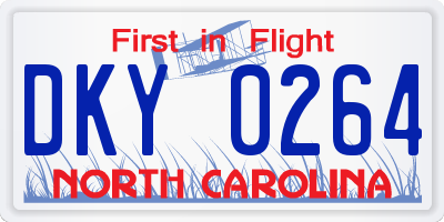 NC license plate DKY0264