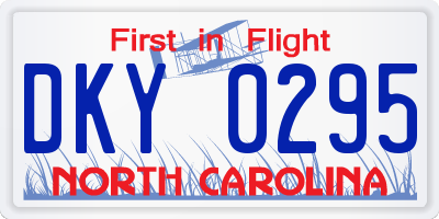 NC license plate DKY0295