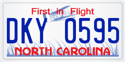 NC license plate DKY0595