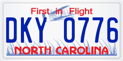 NC license plate DKY0776