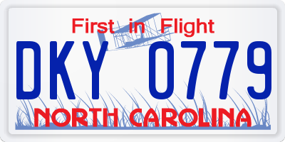 NC license plate DKY0779