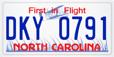 NC license plate DKY0791