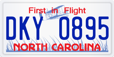 NC license plate DKY0895