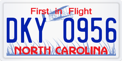 NC license plate DKY0956