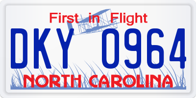 NC license plate DKY0964