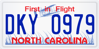NC license plate DKY0979