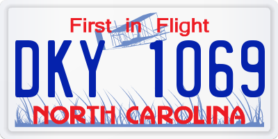 NC license plate DKY1069