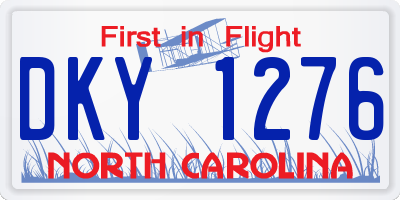 NC license plate DKY1276