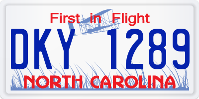 NC license plate DKY1289