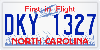 NC license plate DKY1327