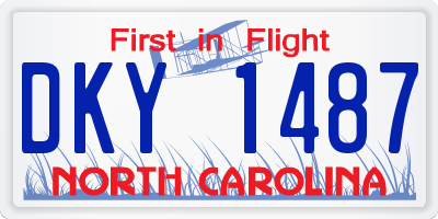 NC license plate DKY1487