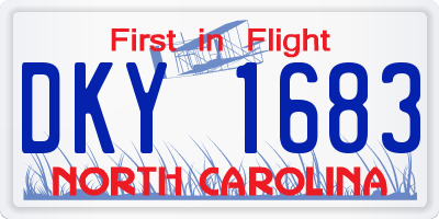 NC license plate DKY1683