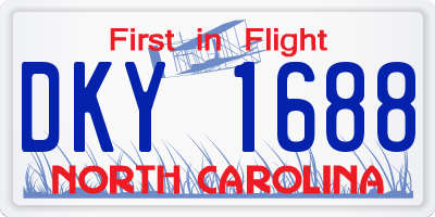 NC license plate DKY1688