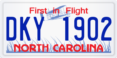 NC license plate DKY1902