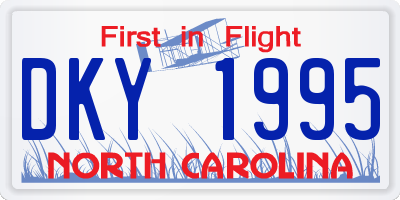 NC license plate DKY1995