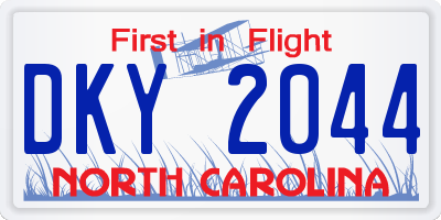 NC license plate DKY2044