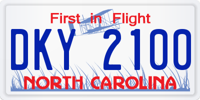 NC license plate DKY2100