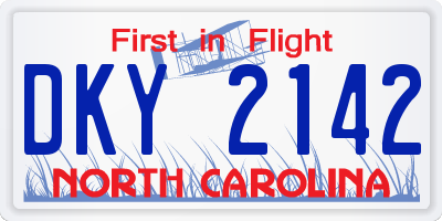 NC license plate DKY2142