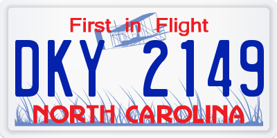 NC license plate DKY2149