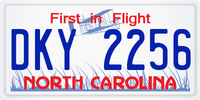 NC license plate DKY2256