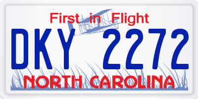 NC license plate DKY2272