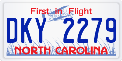 NC license plate DKY2279