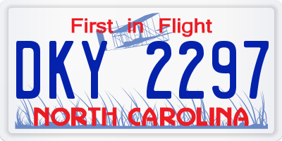 NC license plate DKY2297