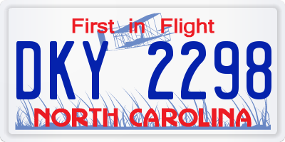 NC license plate DKY2298